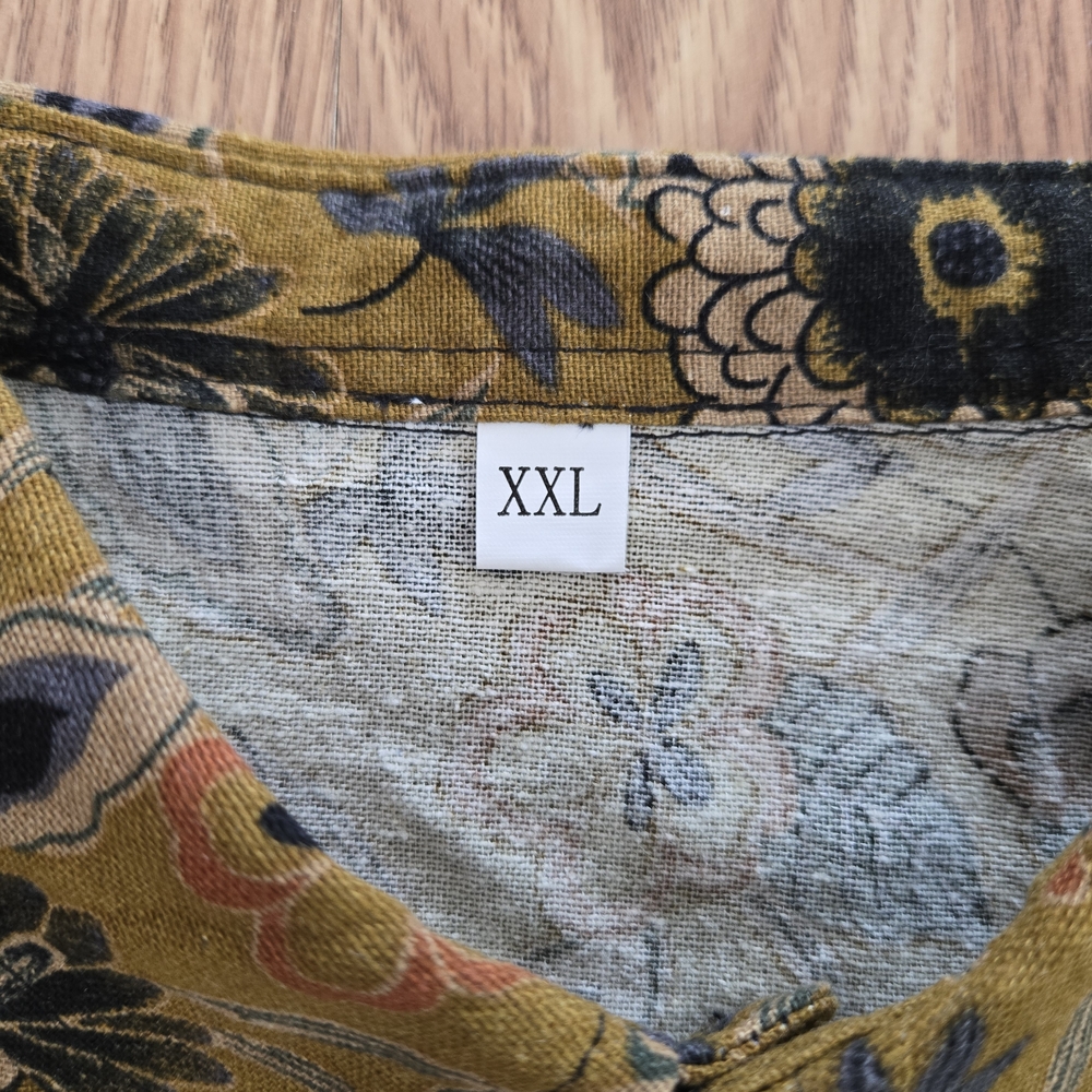 Floral Mustard Short Sleeve Shirt - Picture 4 of 6
